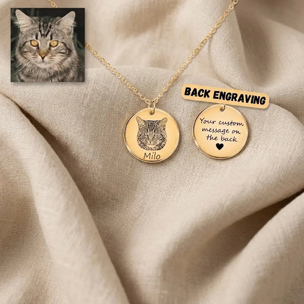 Cat Portrait Necklace OwnPrint