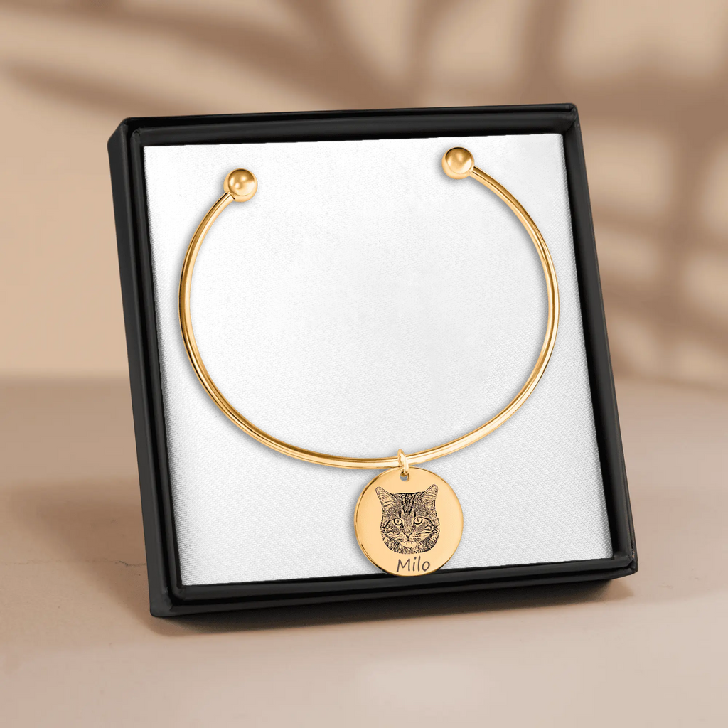 Custom Cat Portrait Bangle OwnPrint