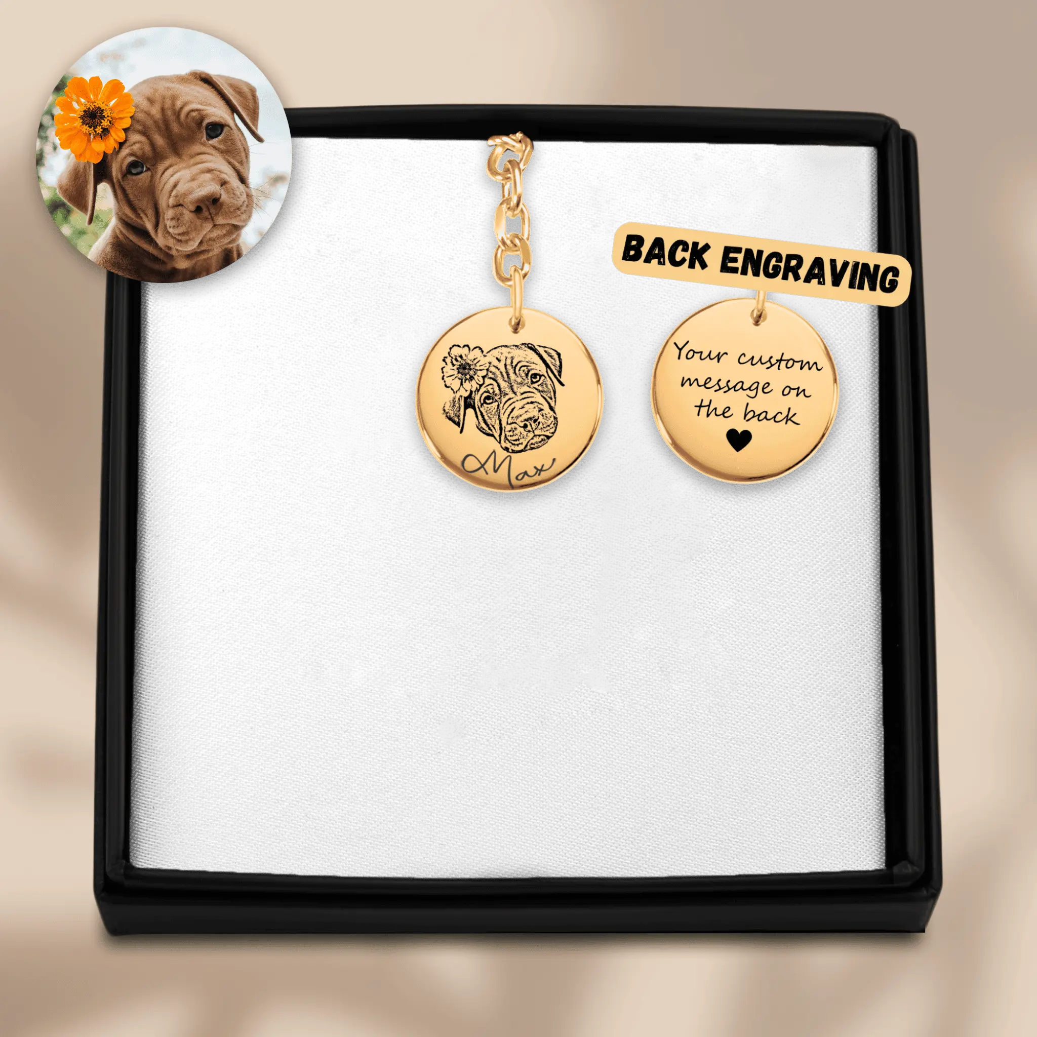 Pet Portrait Keychain OwnPrint