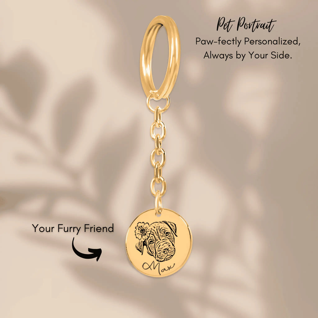 Pet Portrait Keychain OwnPrint