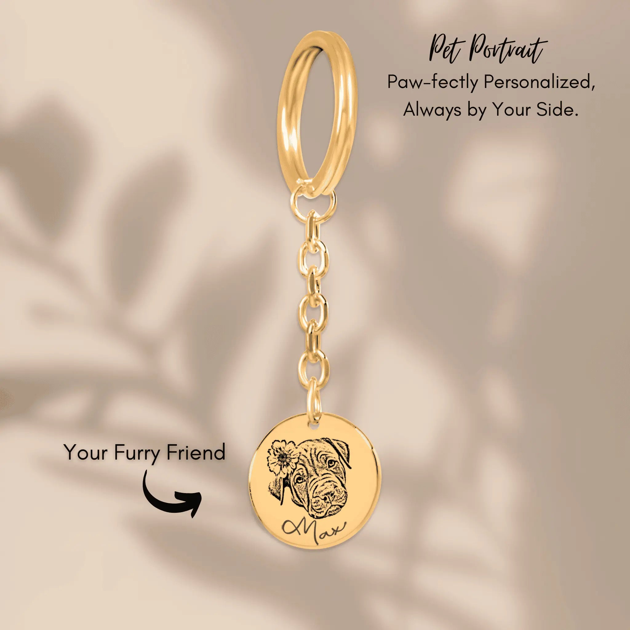 Pet Portrait Keychain OwnPrint
