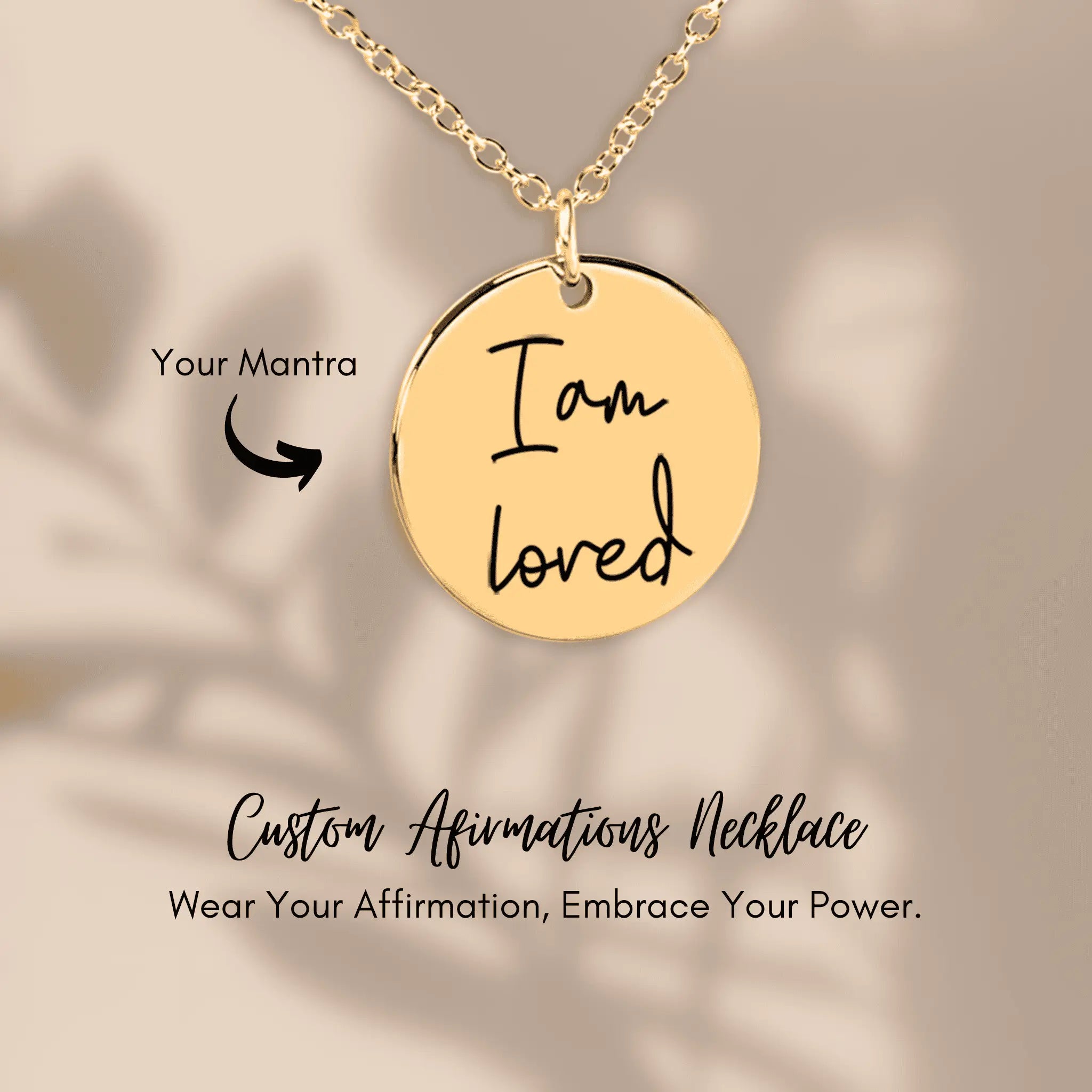 Affirmations Coin Necklace OwnPrint