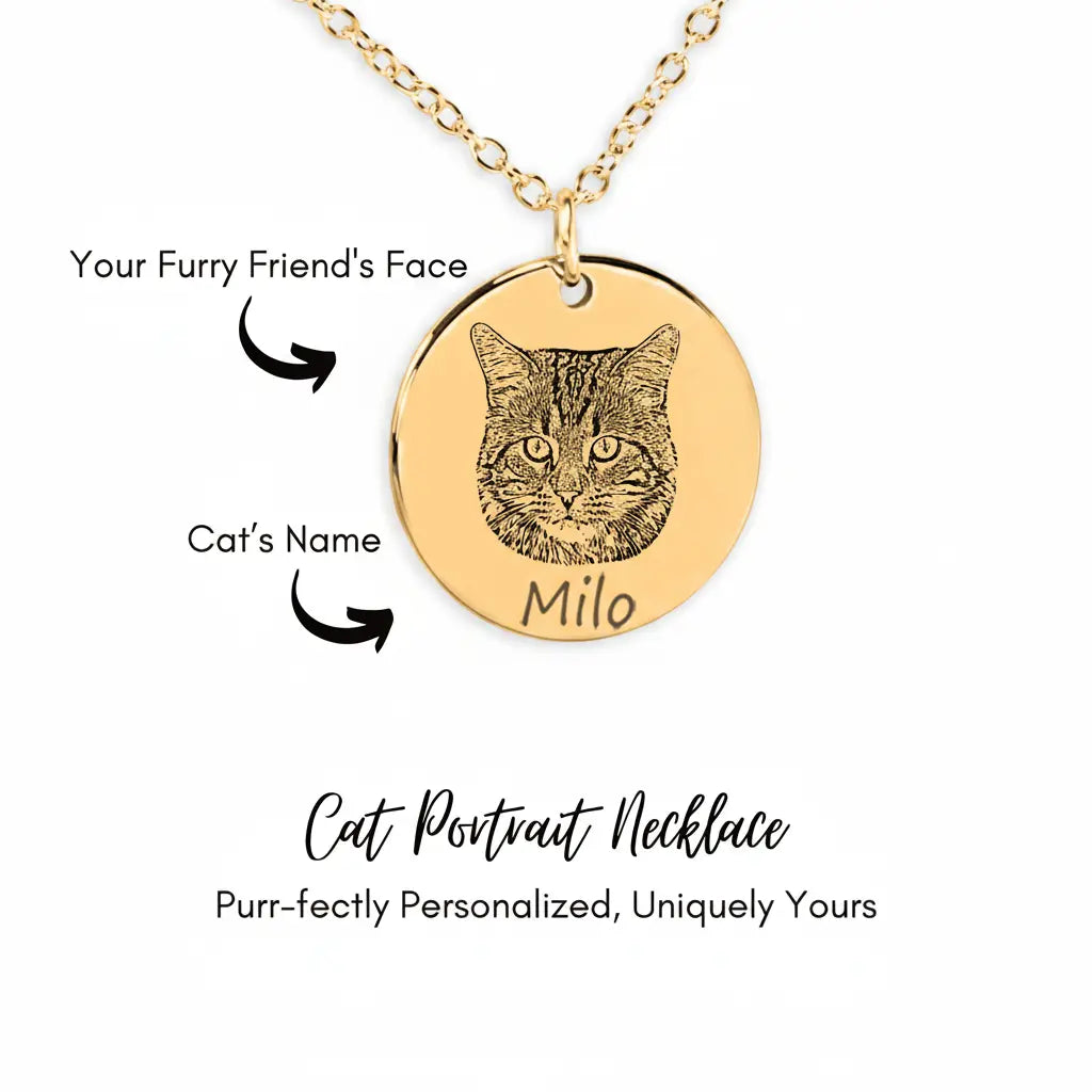 Cat Portrait Necklace OwnPrint