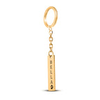 Pet's Name & Paw Print Vertical Bar Keychain OwnPrint